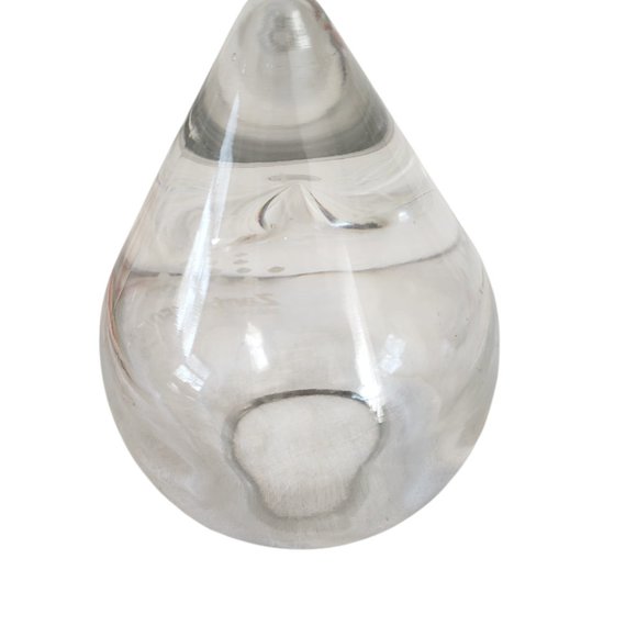 Vintage Zantac 150/300 Rain Drop Design Paper Weight Medical Pharmacy Art Glass - Picture 3 of 5